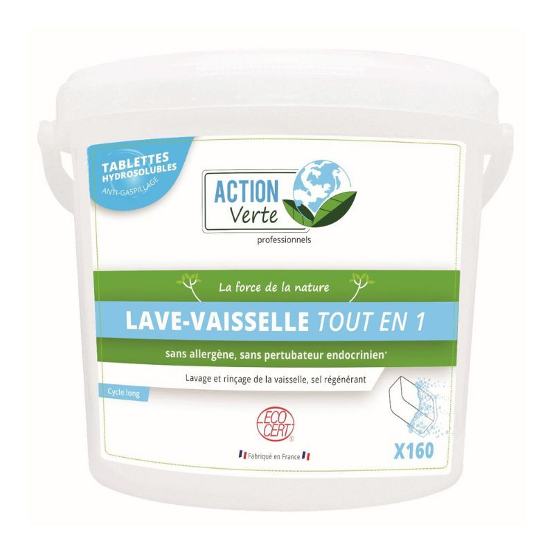 Tabletten für Geschirrspüler Alles in 1 Langzeitzyklus - 160 Tabletten à 20g | Grüne Aktion Tabletten für Geschirrspüler Alles in 1 Langzeitzyklus - 160 Tabletten à 20g | Grüne Aktion