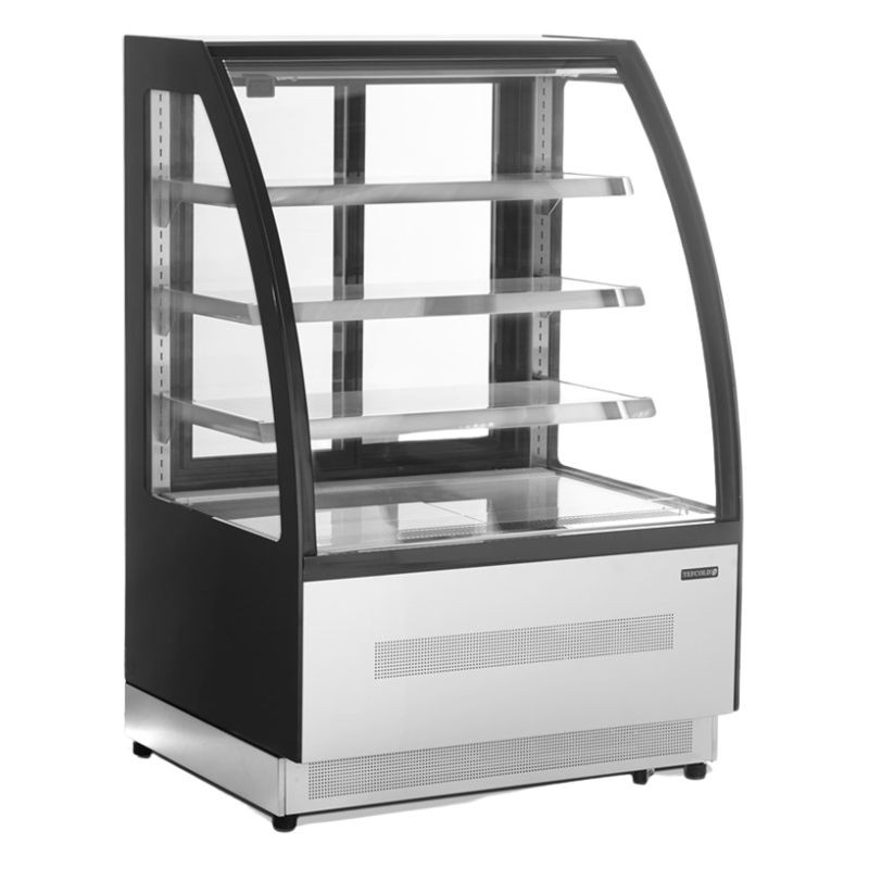 Schwarze Kühlvitrine Theke 2 Türen - 158 L | TEFCOLD Schwarze Kühlvitrine Theke 2 Türen - 158 L | TEFCOLD