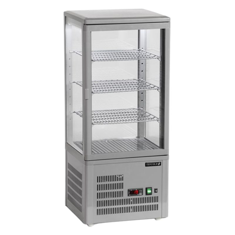 Gekühlte Vitrine Theke Glastür Grau 78L TEFCOLD - Professionelle Qualitätsausrüstung Gekühlte Vitrine Theke Glastür Grau 78L TEFCOLD - Professionelle Qualitätsausrüstung