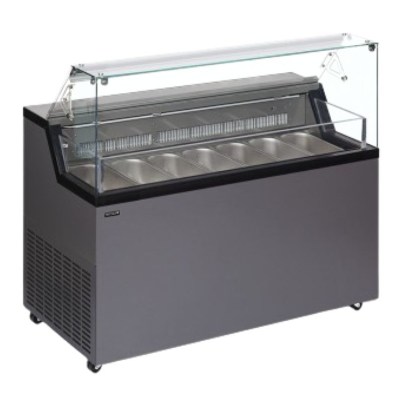 Eisvitrine mit Servicedeckel - TEFCOLD MIRABELLA 7 - 7x5L Eisvitrine mit Servicedeckel - TEFCOLD MIRABELLA 7 - 7x5L