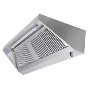 Hotte murale snack 700 LED inox 4000mm - Dynasteel professionnelle