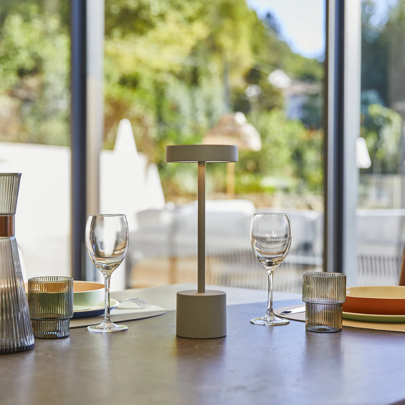 Tischlampe Touch Aluminium - Roby Hellgrau - Lumisky Tischlampe Touch Aluminium - Roby Hellgrau - Lumisky
