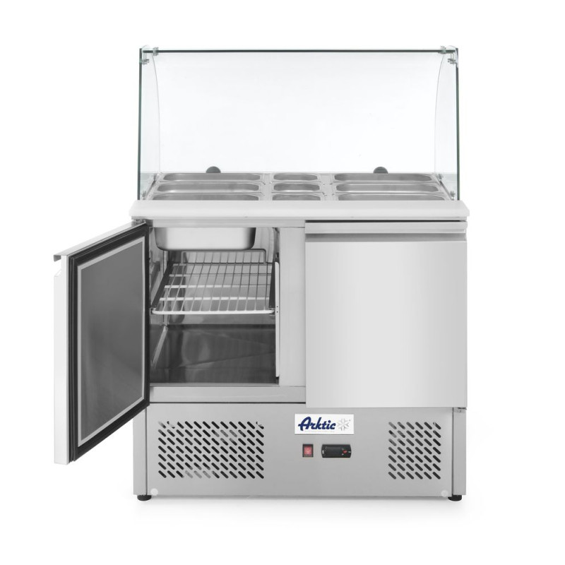 Theke mit 2 Türen und gekühlter Glasvitrine - 300 L Theke mit 2 Türen und gekühlter Glasvitrine - 300 L