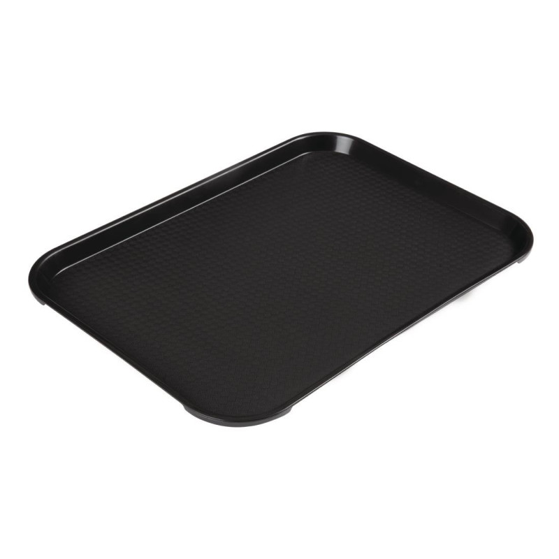 Rechteckiges schwarzes Polypropylen-Tablett für Fast Food 410mm - Cambro - Fourniresto Rechteckiges schwarzes Polypropylen-Tablett für Fast Food 410mm - Cambro - Fourniresto