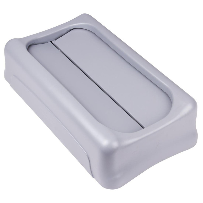 Klappbarer grauer Deckel für verschiedene Kunststoffabfälle - Rubbermaid Klappbarer grauer Deckel für verschiedene Kunststoffabfälle - Rubbermaid