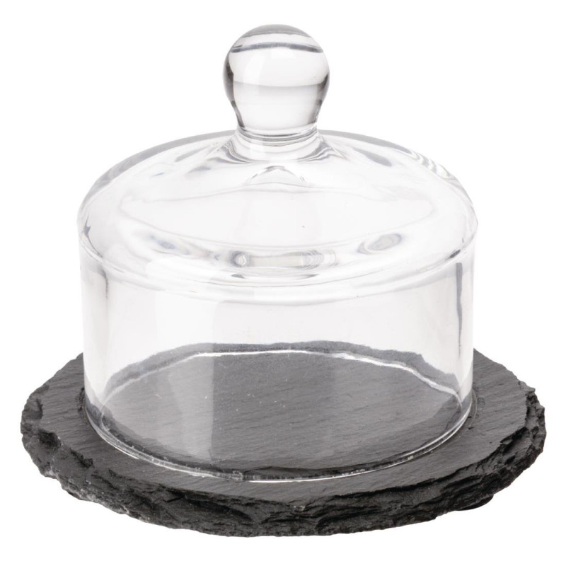 Ardoiseplatte mit Glasglocke - APS - Fourniresto Ardoiseplatte mit Glasglocke - APS - Fourniresto