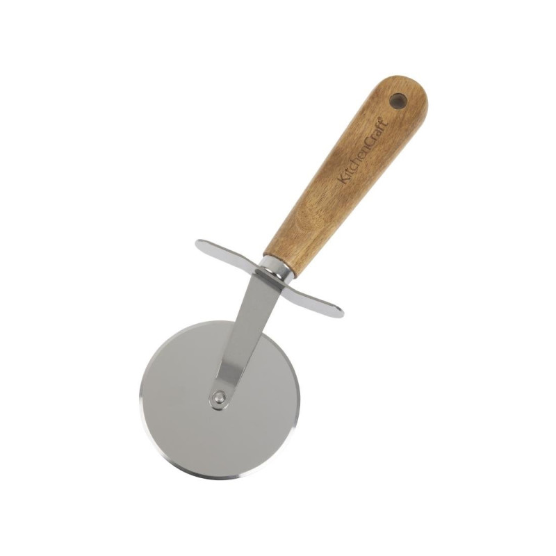 Pizza-Rad aus Edelstahl - Holzgriff 65 mm, Qualität Kitchen Craft Pizza-Rad aus Edelstahl - Holzgriff 65 mm, Qualität Kitchen Craft