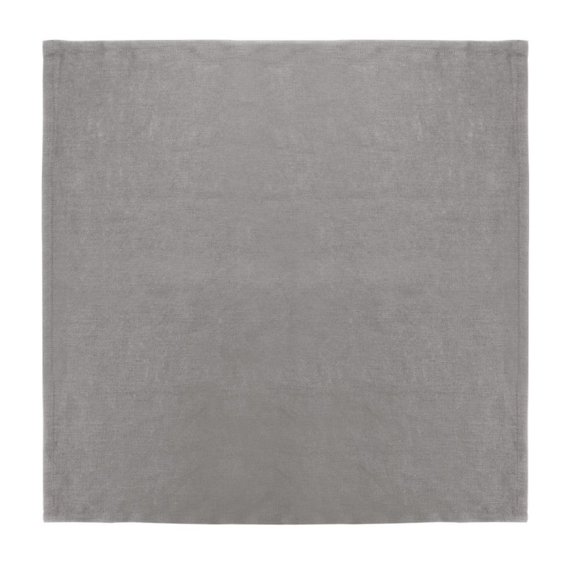 Grey linen table napkins 400 x 400 mm - Set of 12 - Olympia