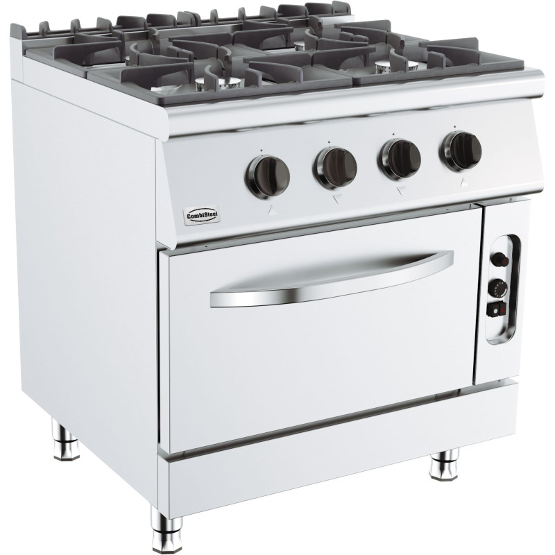 Professional 700 Oven with Gas Oven - 4 Burners - CombiSteel Professional 700 Oven with Gas Oven - 4 Burners - CombiSteel