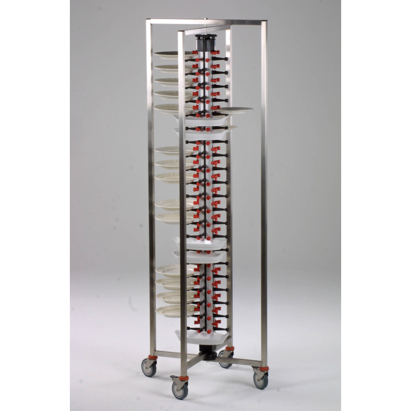 Folding Plate Rack Trolley - 48 Levels - CombiSteel Folding Plate Rack Trolley - 48 Levels - CombiSteel