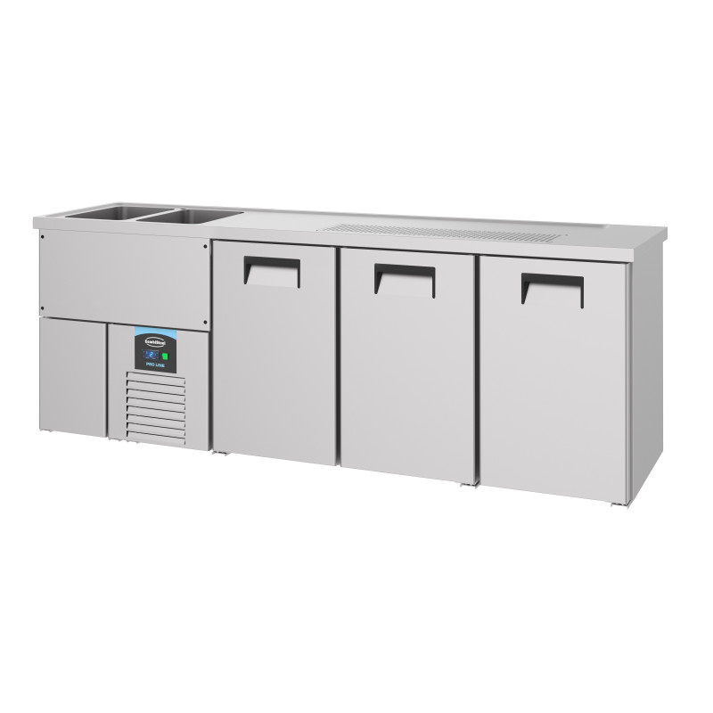 Bierkühler mit 3 Türen - 2 Hähne links - CombiSteel Bierkühler mit 3 Türen - 2 Hähne links - CombiSteel