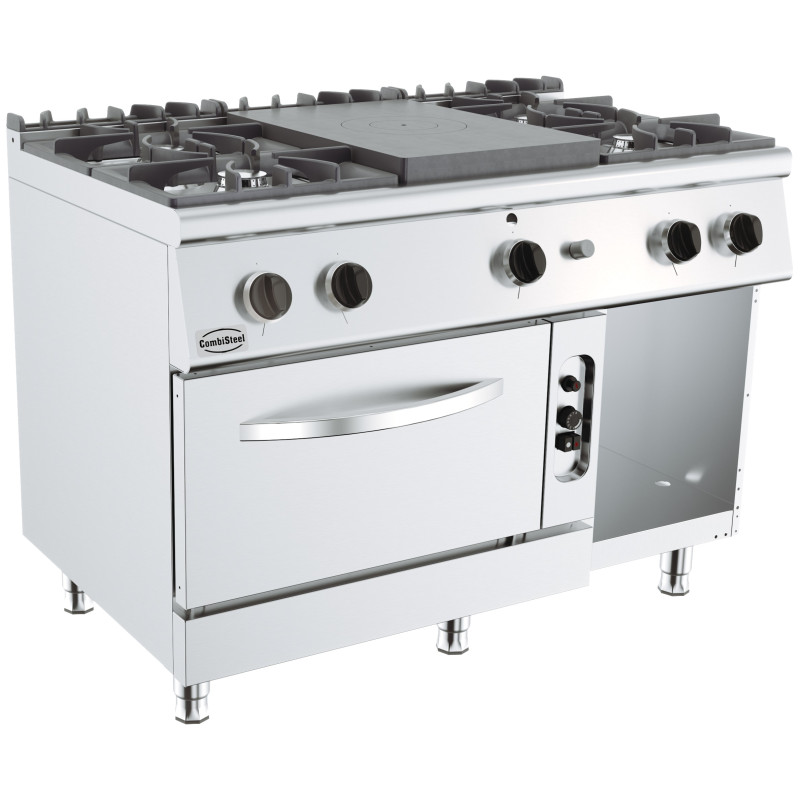 Professional Oven 700 - 4 Burners and Gas Oven - CombiSteel Professional Oven 700 - 4 Burners and Gas Oven - CombiSteel