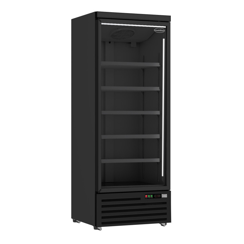 Vitrine Réfrigérée Positive 1 Porte Noire - 600 L | CombiSteel Vitrine Réfrigérée Positive 1 Porte Noire - 600 L | CombiSteel