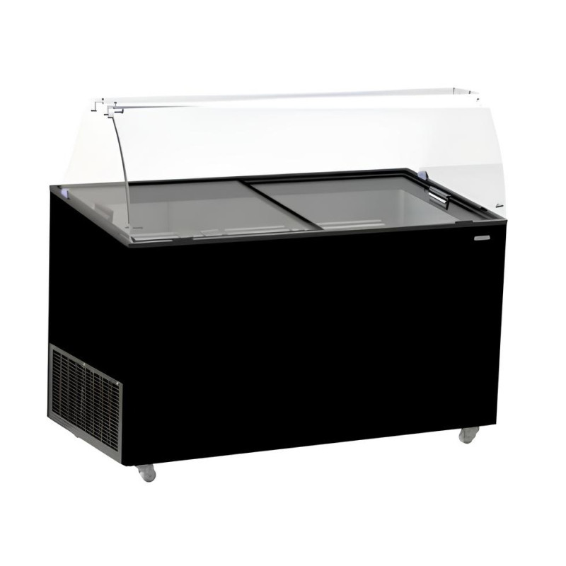 Black Ice Cream Display Case - Optimal storage for 10 x 5 L - Brand CombiSteel Black Ice Cream Display Case - Optimal storage for 10 x 5 L - Brand CombiSteel