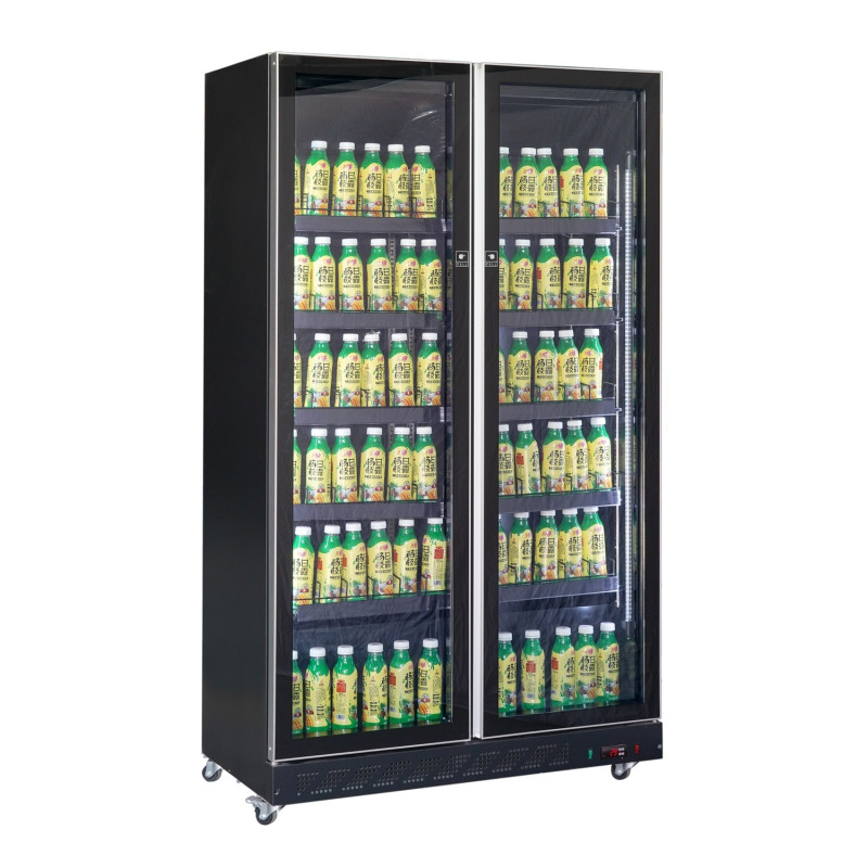 Kühlschrank für Getränke mit 2 Glastüren Schwarz 758 L CombiSteel Kühlschrank für Getränke mit 2 Glastüren Schwarz 758 L CombiSteel