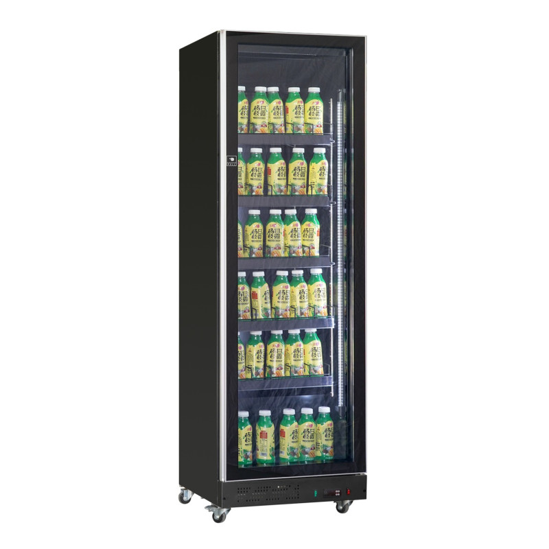 Black 387L CombiSteel Beverage Refrigerated Display Case: High Performance & Elegance Black 387L CombiSteel Beverage Refrigerated Display Case: High Performance & Elegance