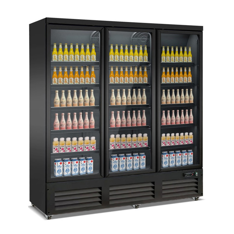 Getränkevitrine Schwarz 1600 L - 3 Glastüren CombiSteel Getränkevitrine Schwarz 1600 L - 3 Glastüren CombiSteel
