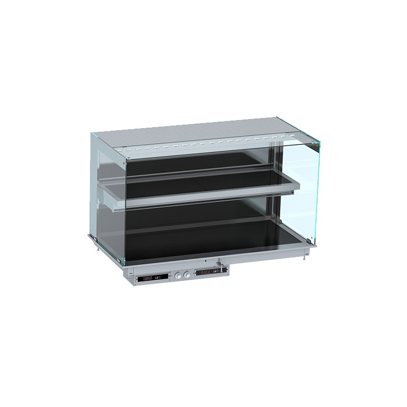 Wärmevitrine Kubisch mit Glaskeramikplatte - Effizientes Design Wärmevitrine Kubisch mit Glaskeramikplatte - Effizientes Design