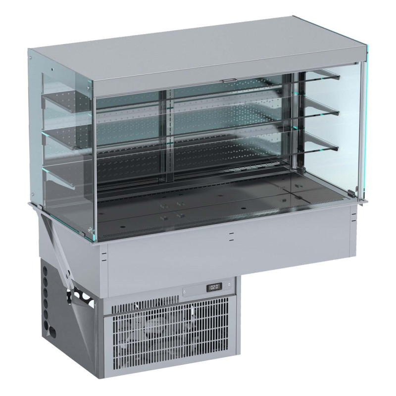 Cubicle Roll-Up Wall Refrigerated Display CombiSteel 1440x720mm Cubicle Roll-Up Wall Refrigerated Display CombiSteel 1440x720mm