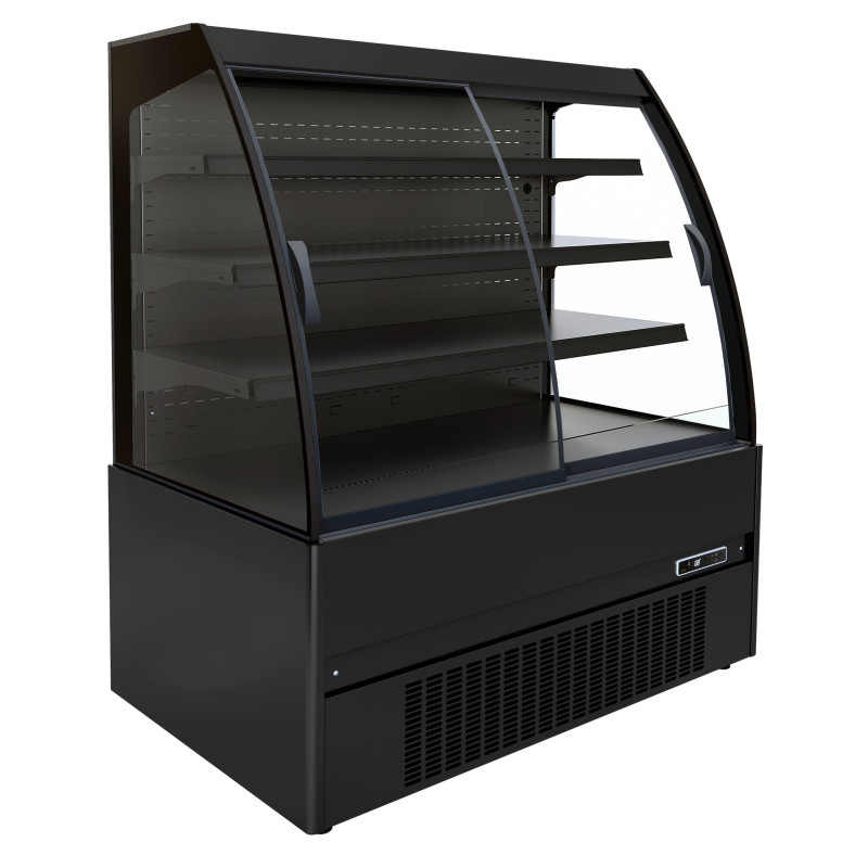 Noah Curved Wall Refrigerated Display Case - Sliding Doors, Energy Efficiency - CombiSteel Noah Curved Wall Refrigerated Display Case - Sliding Doors, Energy Efficiency - CombiSteel