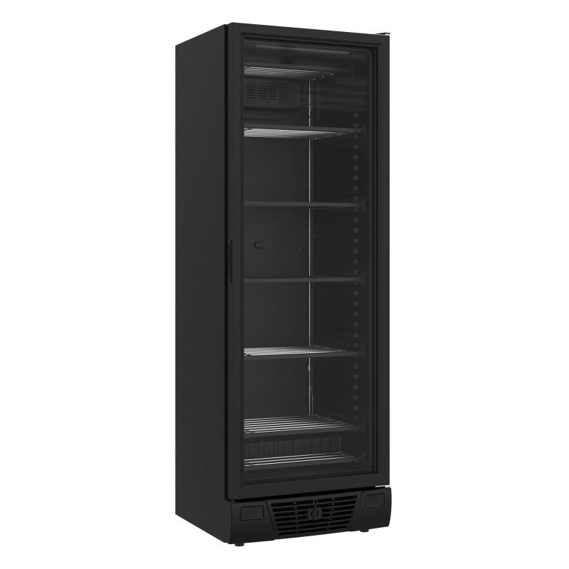 Schwarzer Negativ-Kühlschrank - Glastür - 382L - CombiSteel Schwarzer Negativ-Kühlschrank - Glastür - 382L - CombiSteel