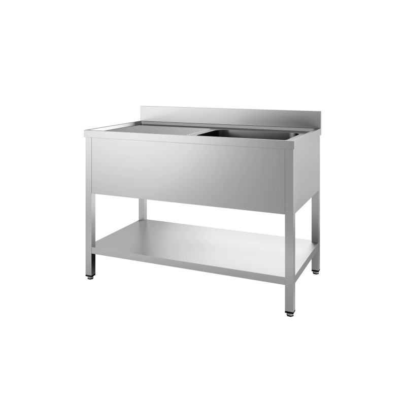 Plonge 1 Stainless Steel Sink - Left Drainer - Removable Shelf - 1600x700 mm CombiSteel Plonge 1 Stainless Steel Sink - Left Drainer - Removable Shelf - 1600x700 mm CombiSteel