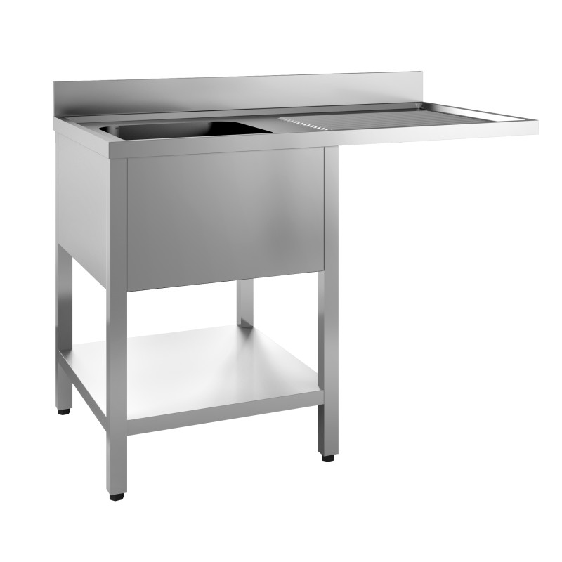 Plonge 1 Bac et Passage pour Lave-Vaisselle en Inox de Qualité Plonge 1 Bac et Passage pour Lave-Vaisselle en Inox de Qualité