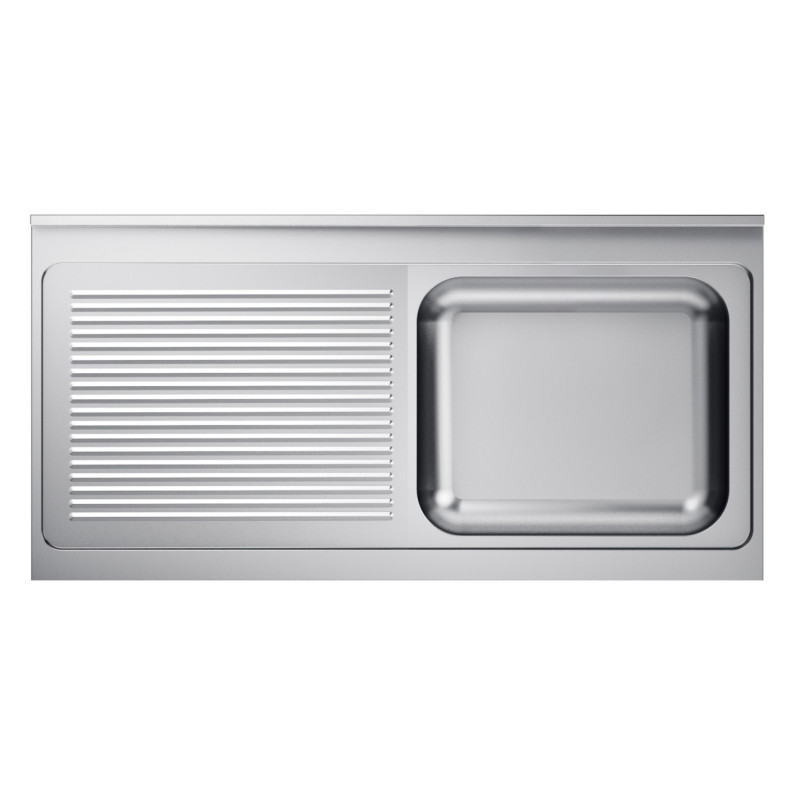 Spüle 1 Becken und Abtropffläche links aus Edelstahl - 1400x700 mm, CombiSteel Spüle 1 Becken und Abtropffläche links aus Edelstahl - 1400x700 mm, CombiSteel