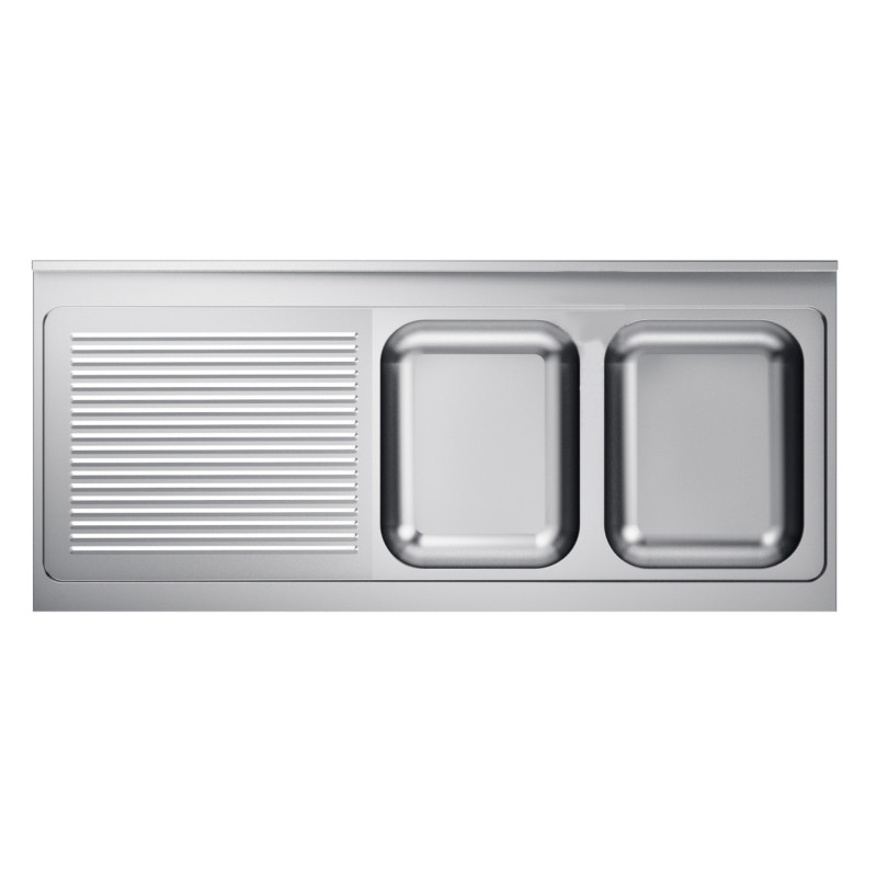Spüle 2 Becken und Abtropffläche links Edelstahl Professionell - CombiSteel Spüle 2 Becken und Abtropffläche links Edelstahl Professionell - CombiSteel