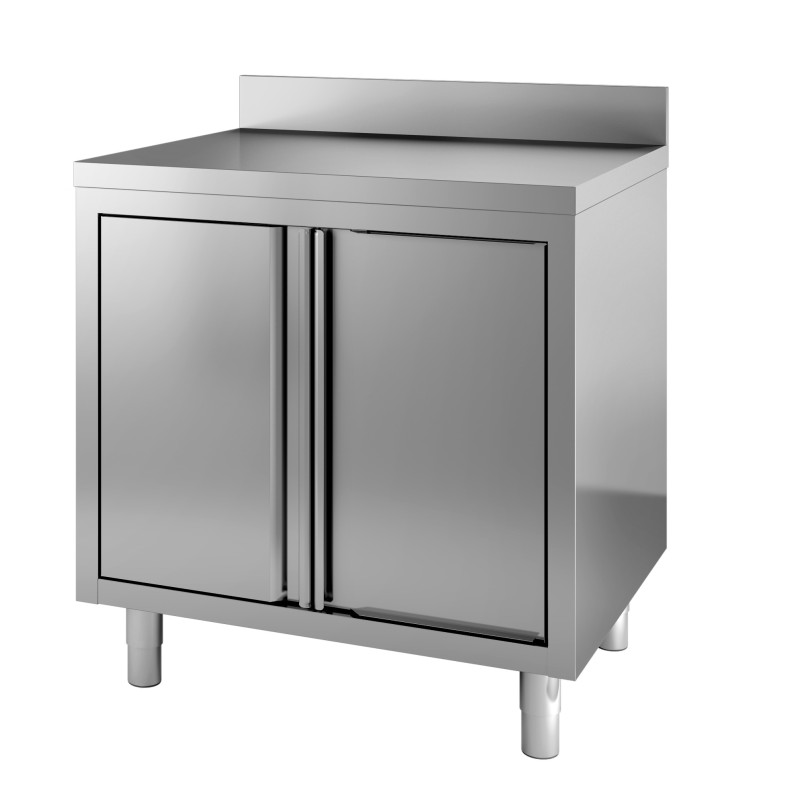 Stainless Steel Low Cabinet 2 Swing Doors Combisteel - 800x700 mm Stainless Steel Low Cabinet 2 Swing Doors Combisteel - 800x700 mm