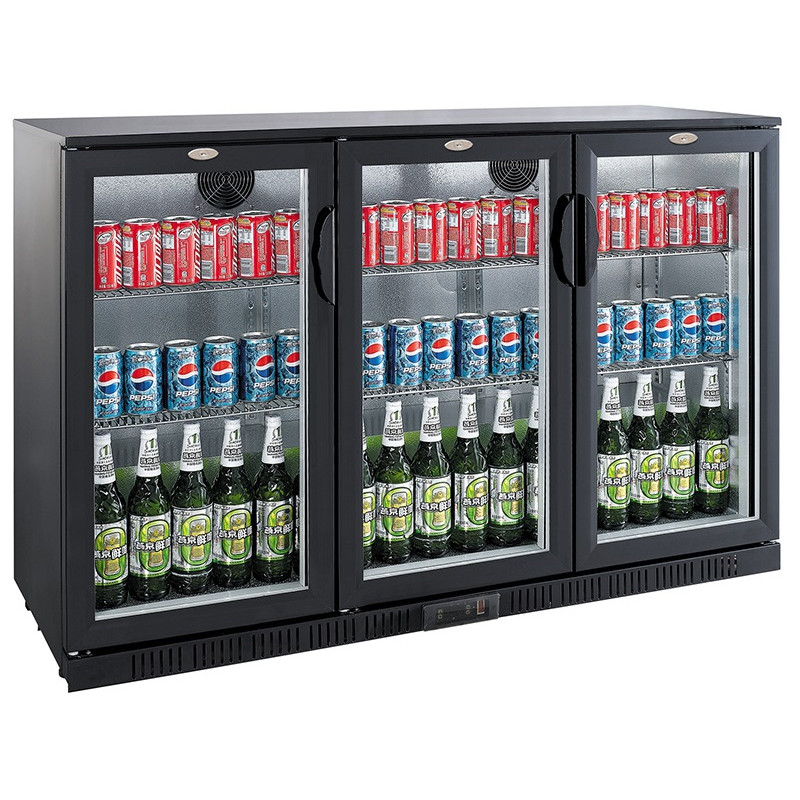 Arrière-Bar Réfrigéré à 3 Portes - CombiSteel 320 L - Noir & LED Arrière-Bar Réfrigéré à 3 Portes - CombiSteel 320 L - Noir & LED