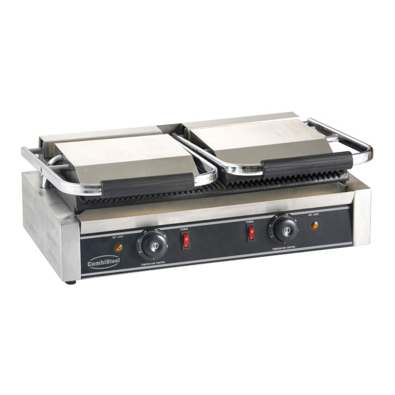 Grill Panini Double - Plaques Rainurées de qualité professionnelle Grill Panini Double - Plaques Rainurées de qualité professionnelle