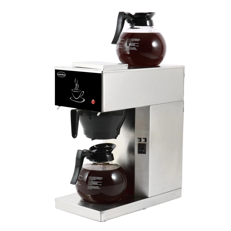 CombiSteel Kaffeemaschine mit 2 Kannen - 1,8 L | Professionell aus Edelstahl CombiSteel Kaffeemaschine mit 2 Kannen - 1,8 L | Professionell aus Edelstahl