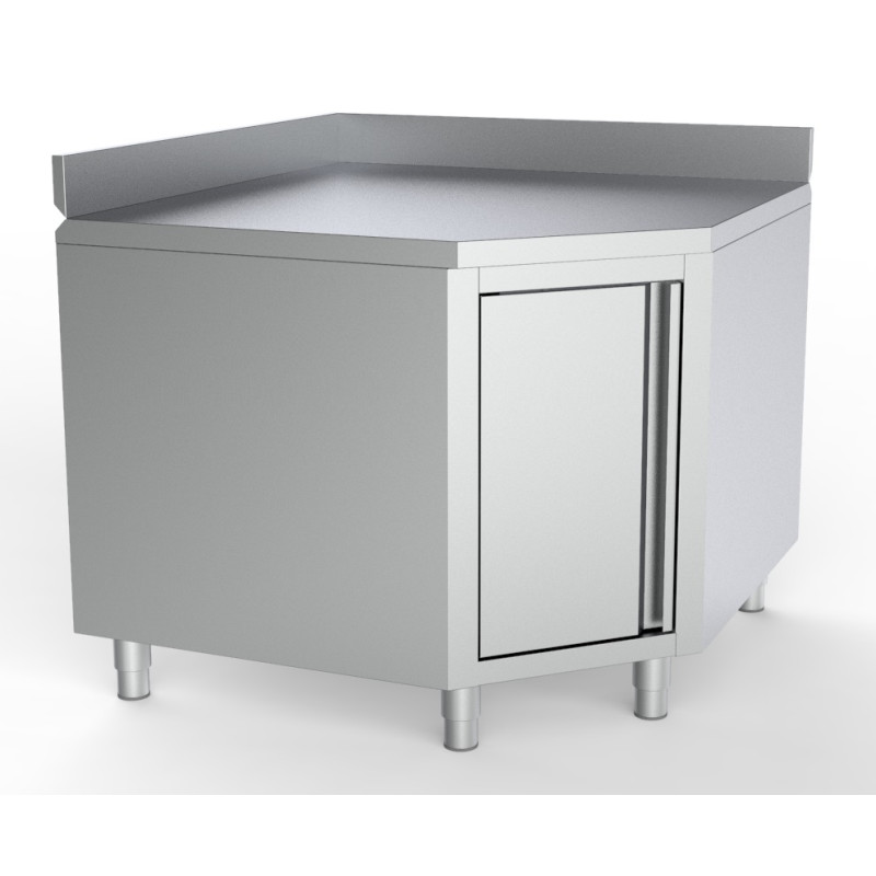 Meuble Inox Bas Angulaire avec Dosseret - Qualité Professionnelle & Ergonomie Optimale Meuble Inox Bas Angulaire avec Dosseret - Qualité Professionnelle & Ergonomie Optimale