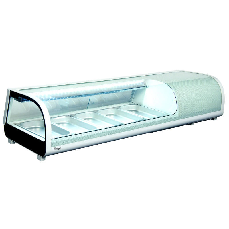 Sushi Display Case CombiSteel - Refrigerated & LED Lighting Sushi Display Case CombiSteel - Refrigerated & LED Lighting