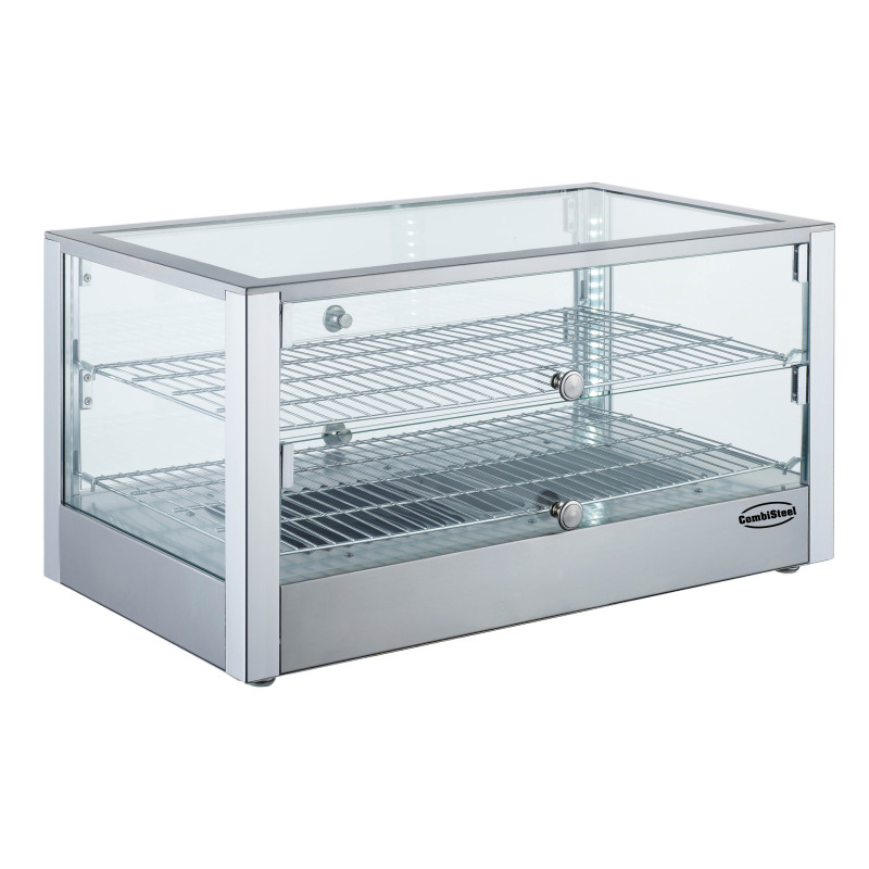 Vitrine Chauffante 80L en Acier Inoxydable - CombiSteel Vitrine Chauffante 80L en Acier Inoxydable - CombiSteel