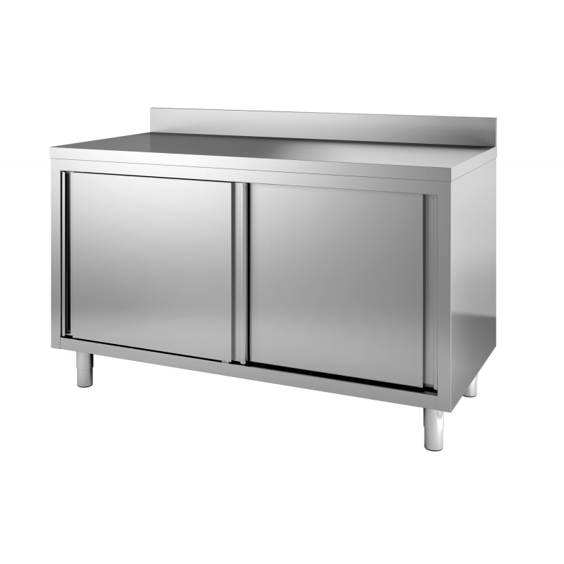 Meuble Bas Inox avec Dosseret - CombiSteel - Cuisine Professionnelle Meuble Bas Inox avec Dosseret - CombiSteel - Cuisine Professionnelle