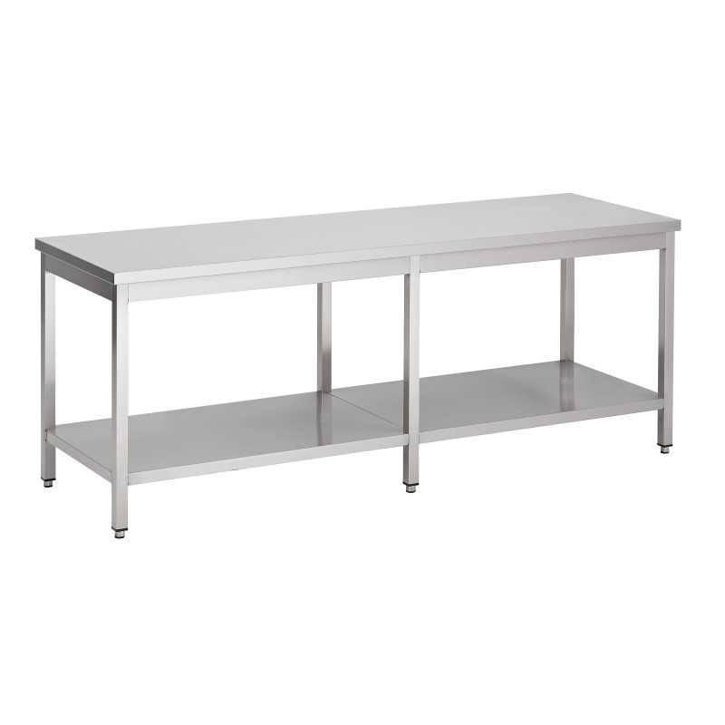 Table inox avec étagère - CombiSteel : Table de travail professionnelle en acier inoxydable Table inox avec étagère - CombiSteel : Table de travail professionnelle en acier inoxydable