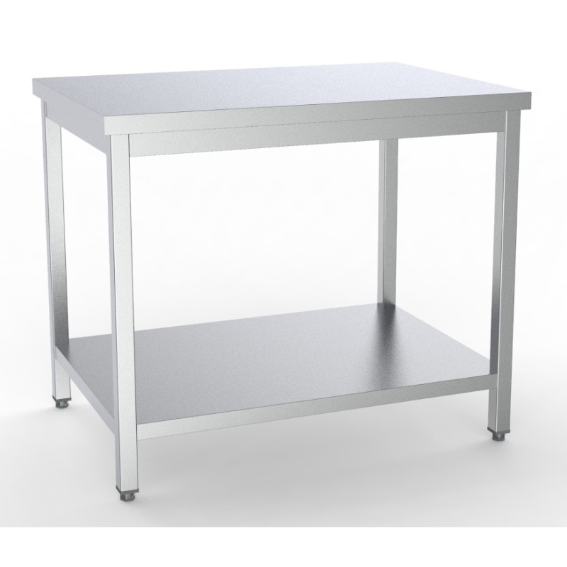 Stainless Steel Table with Shelf - L 800 x D 700 mm Stainless Steel Table with Shelf - L 800 x D 700 mm