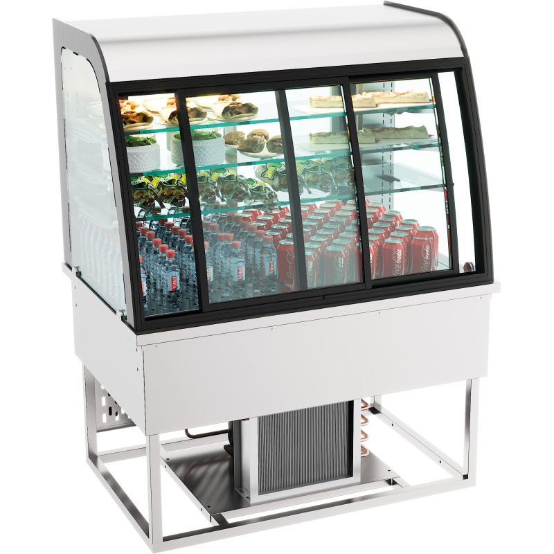 Drop-In Refrigerated Display Case with Sliding Doors - 140 L CombiSteel Drop-In Refrigerated Display Case with Sliding Doors - 140 L CombiSteel