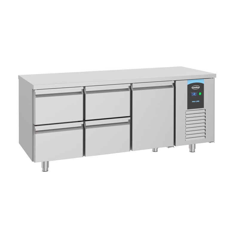 Positive Refrigerated Table GN 1/1 - 474 L - Door and 4 Drawers - CombiSteel Positive Refrigerated Table GN 1/1 - 474 L - Door and 4 Drawers - CombiSteel