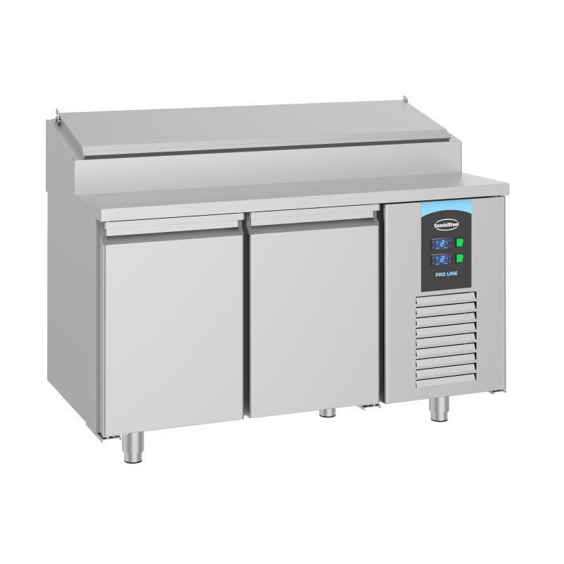 Saladette Kühlschrank 2 Türen - 7 GN 1/3 Edelstahl und Leistungsstark Saladette Kühlschrank 2 Türen - 7 GN 1/3 Edelstahl und Leistungsstark