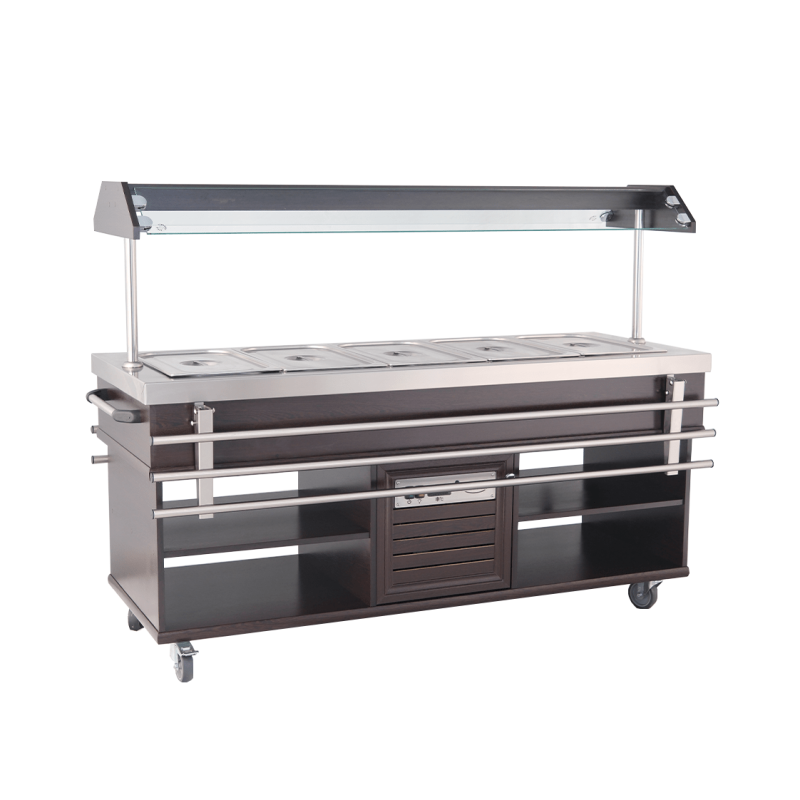 Buffet Chaud CombiSteel - Acier Inoxydable GN 1/1 & Éclairage LED Buffet Chaud CombiSteel - Acier Inoxydable GN 1/1 & Éclairage LED