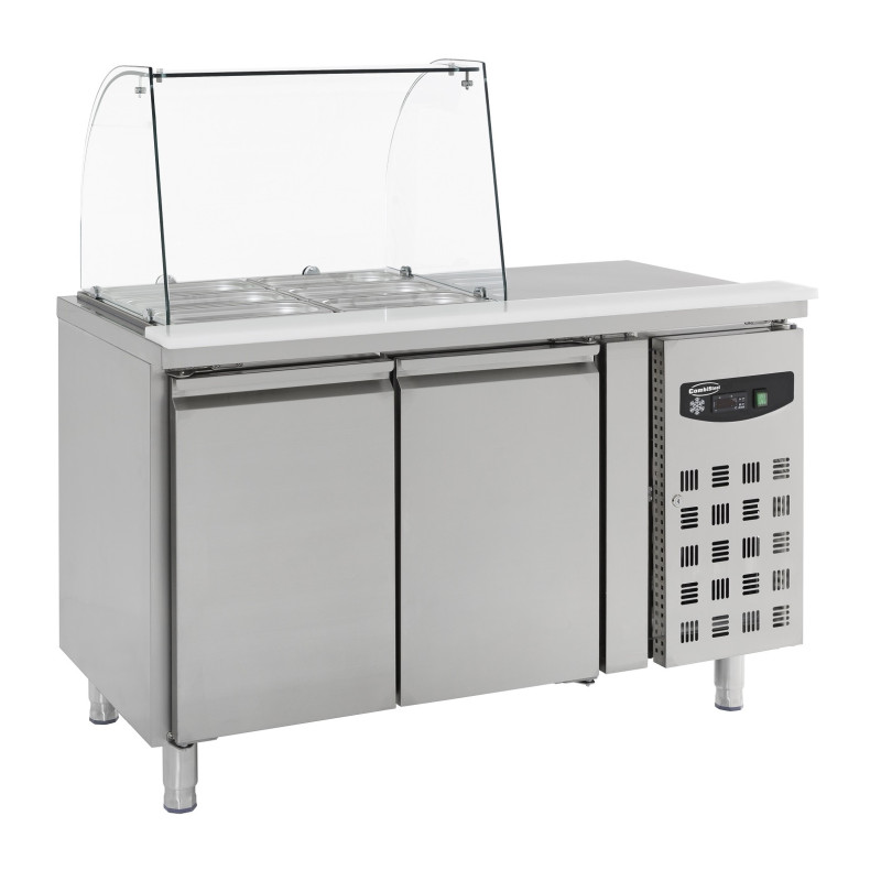 Kühlvitrine mit 2 Türen - GN 1/1 CombiSteel aus Edelstahl Kühlvitrine mit 2 Türen - GN 1/1 CombiSteel aus Edelstahl