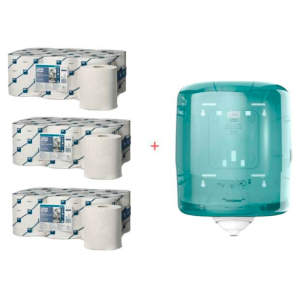 Starter Pack Zentralabrollspender und Wischtuchpapiere